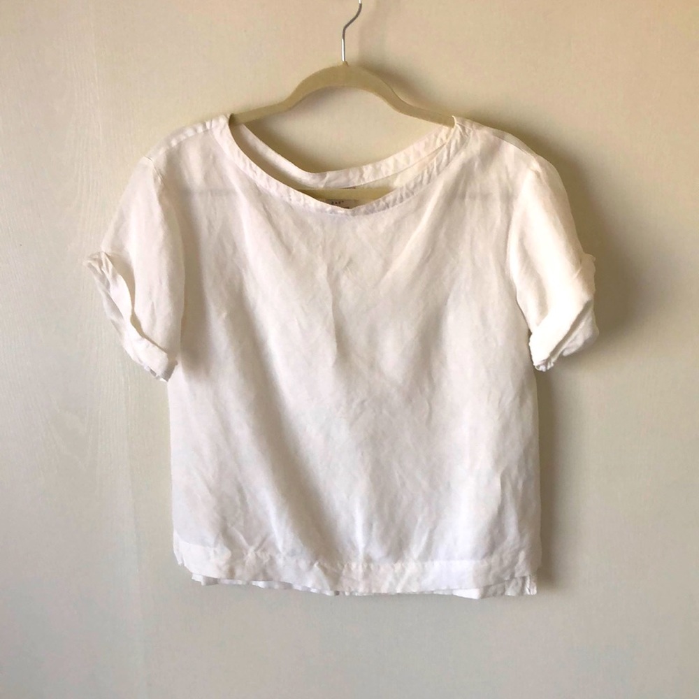 White Linen Blouse Summer